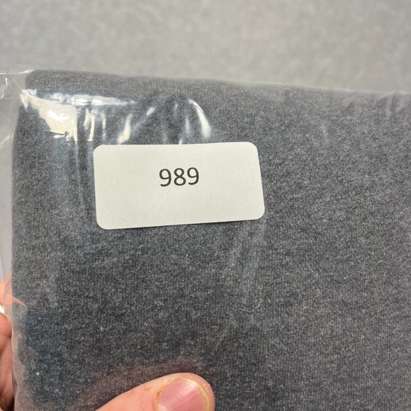 Nike Sweatshirt Mens Large Gray Crewneck Pullover Fleece Lined Cotton Blend Dark - Picture 8 of 8